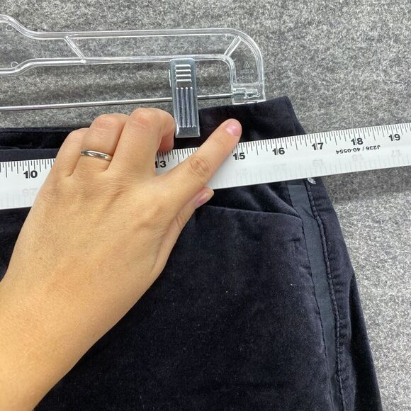 WHBL Pants Women 10 Black Mid Rise Flat Front The Slim Ankle Skinny - Picture 5 of 12